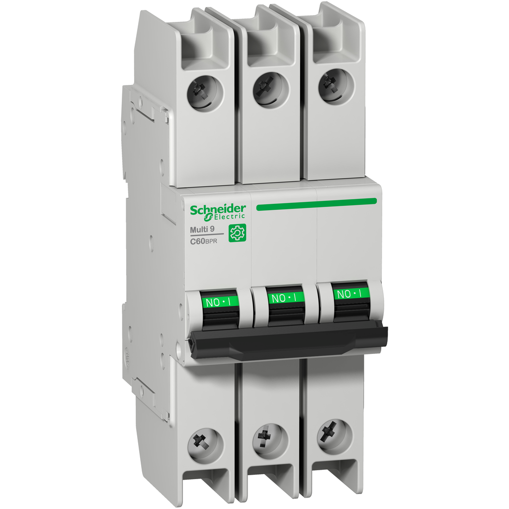 M9F52308 – Miniature circuit breaker (MCB), Multi9 C60BPR, 3P, 8A, C curve, 10kA (UL489), 10kA (IEC/EN 60947-2)