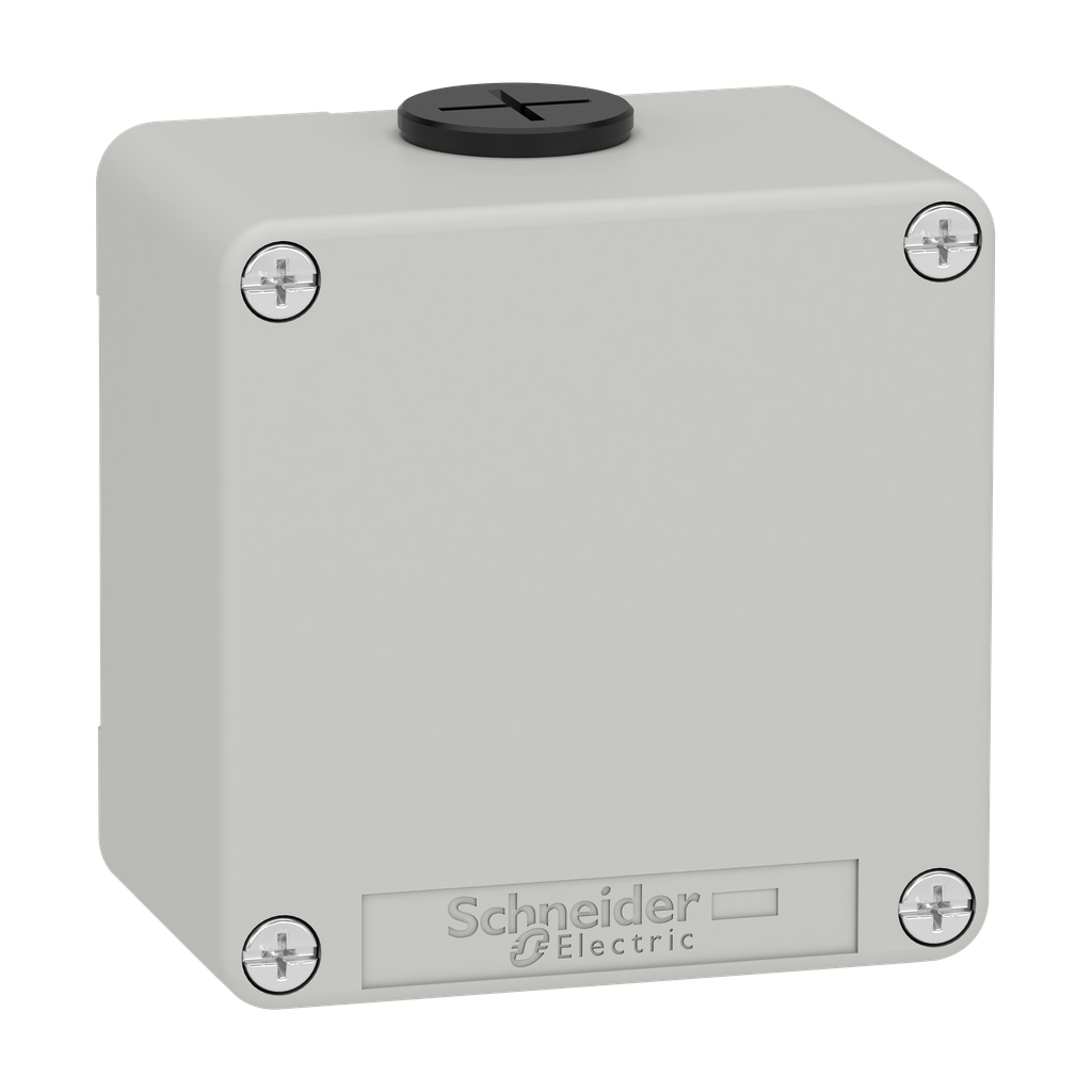 XAPD11 – Die cast empty control station, Harmony XAP, XB2 SL, zinc alloy, grey, M20, undrilled, 80x80x51,5mm, UL cULus