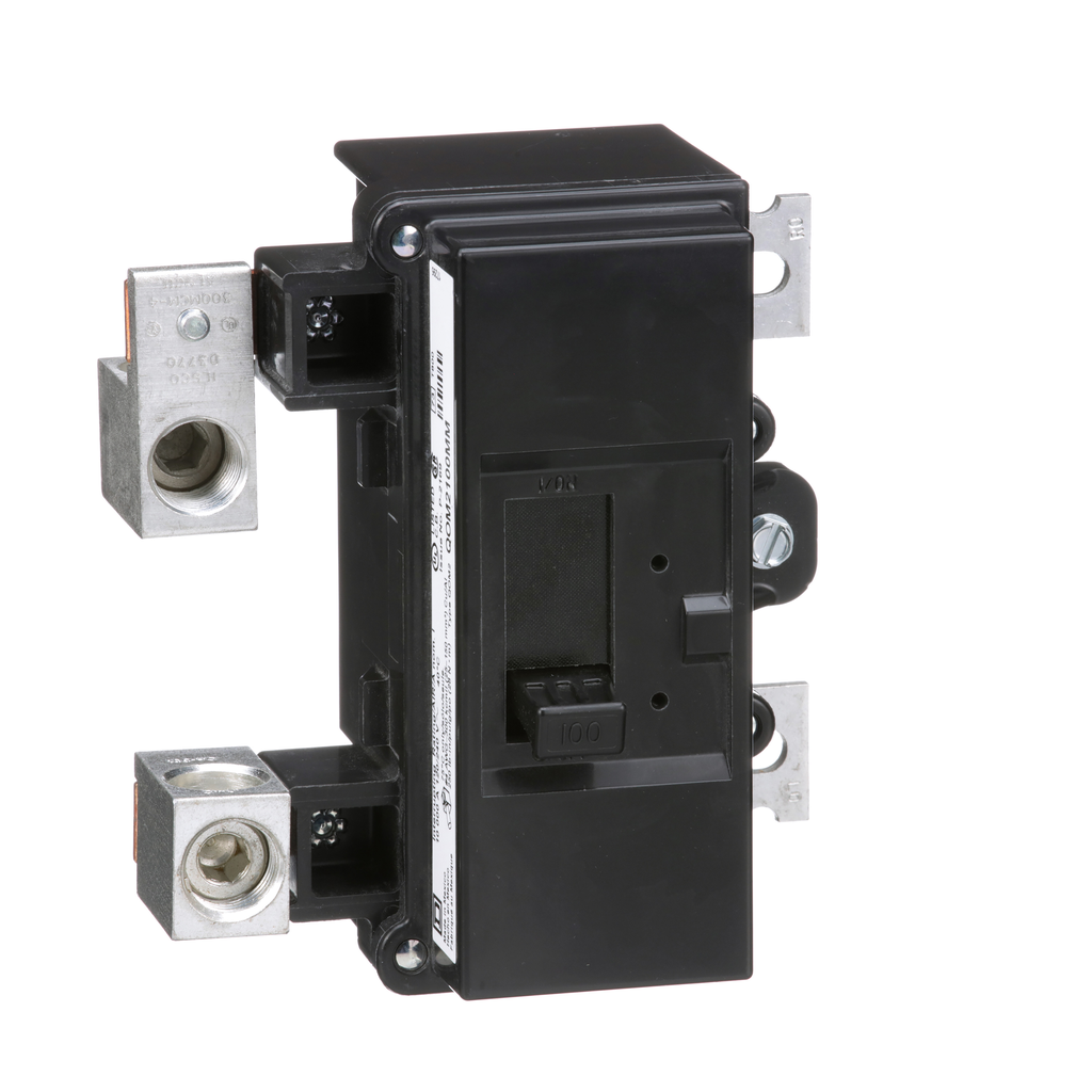 QOM2100MM – Main breaker, QO, 100A, 2 pole, 120/240VAC, 10kA, bolt on, for metering devices