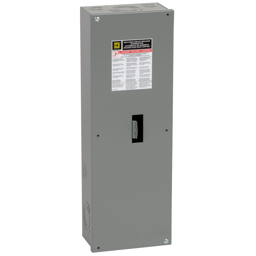 JD250S – Circuit breaker enclosure, PowerPacT J, 150A to 250A, NEMA 1, surface mount