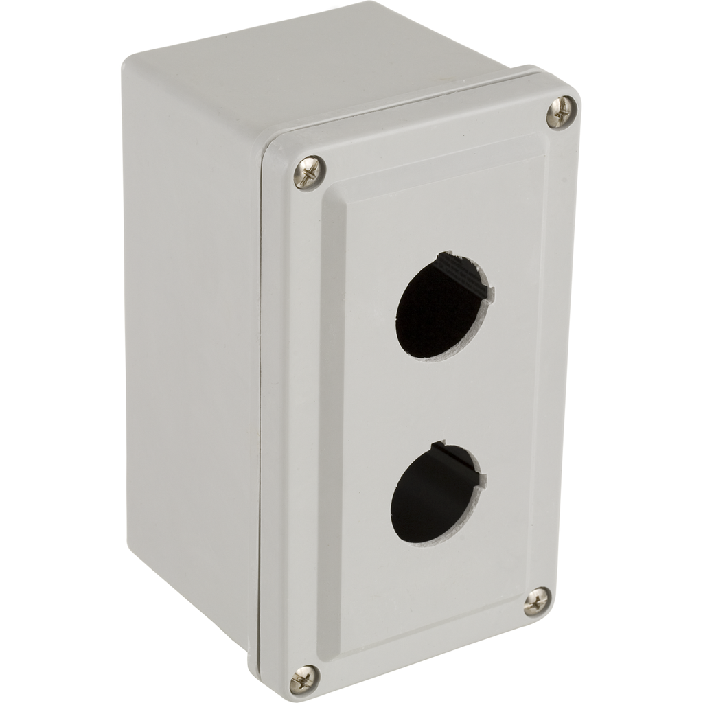 9001SKY2 – Empty enclosure control station, Harmony 9001K, Harmony 9001SK, plastic, 2 cut outs, 30mm, for 3 4 cable entry