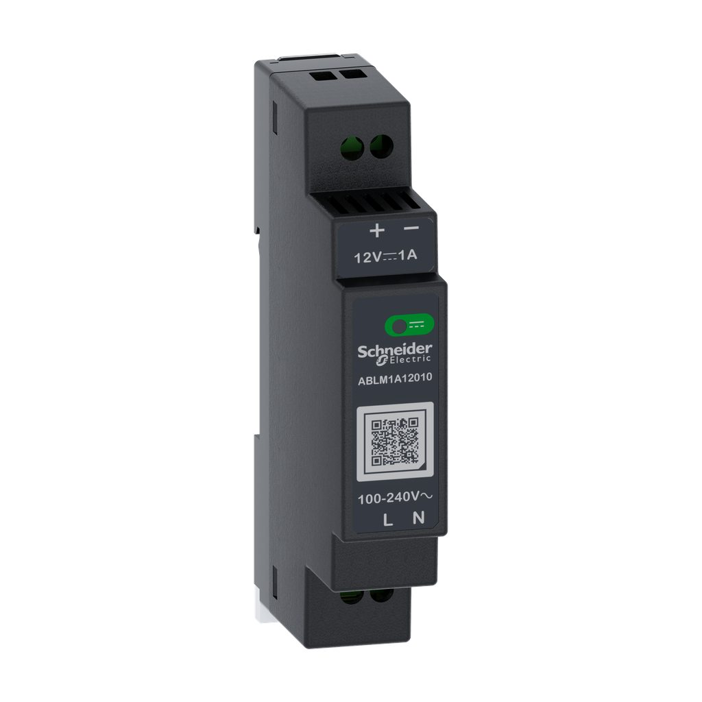 ABLM1A12010 – Regulated Power Supply, 100 to 240V AC, 12V, 1A, single phase, Modular