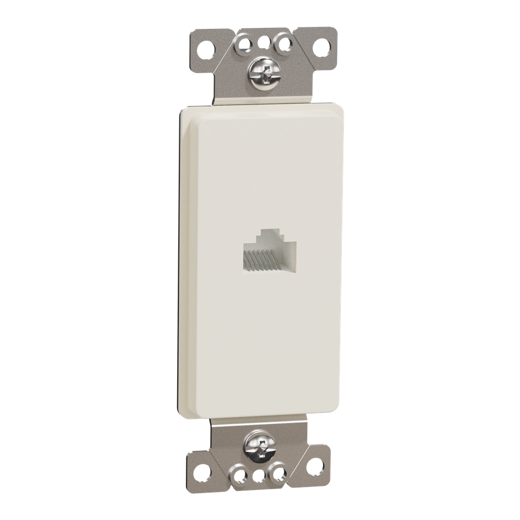 SQR87601LA – Data socket, X Series, RJ45, Cat 6, UTP, light almond, matte finish