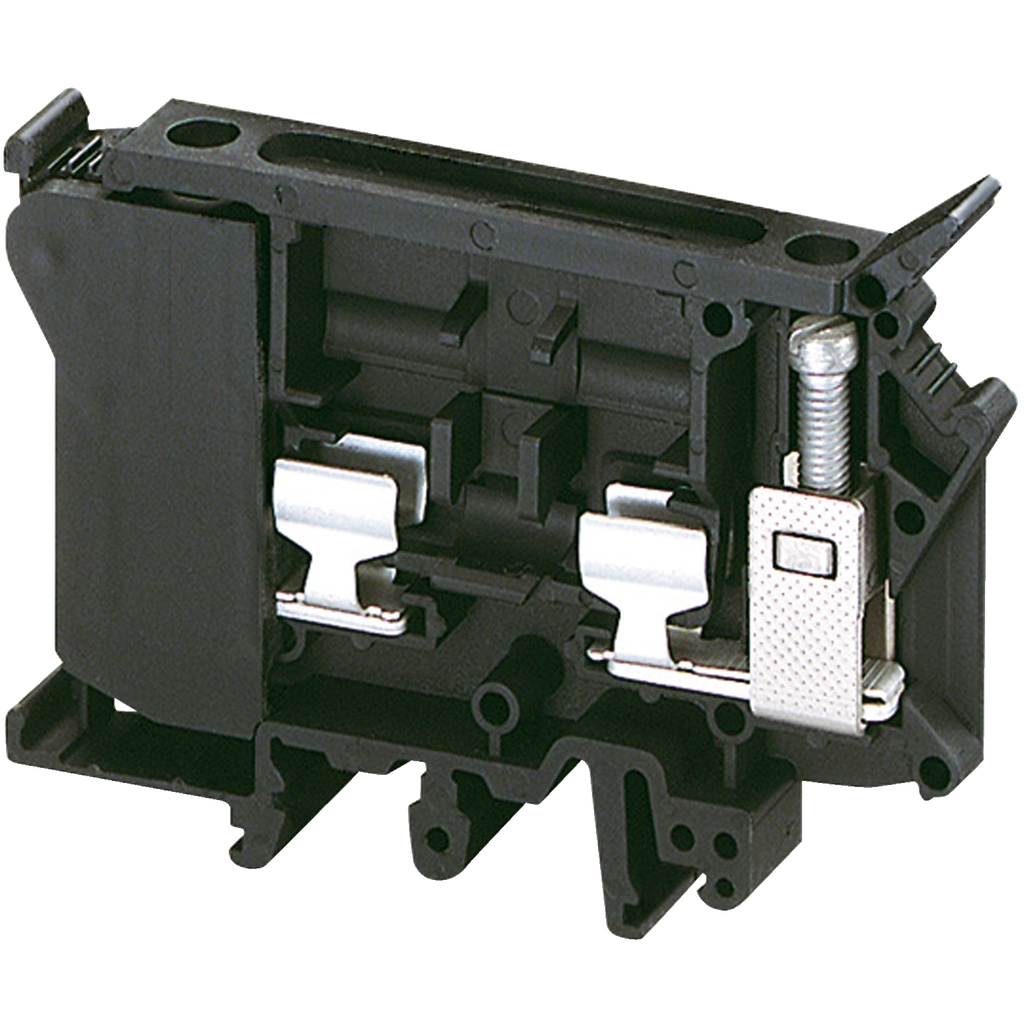 Mayer-DDS-Terminal Blocks, Linergy, fused block, 10A, 600V, screw terminal, for 6.3X32mm fuse, 2 points, black-1