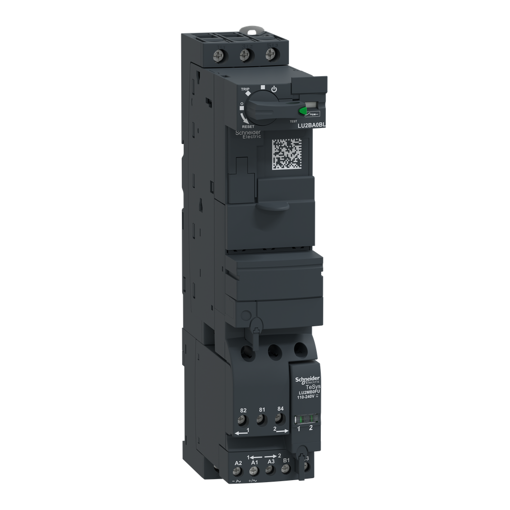 LU2BA0BL – Reversing power base, TeSys Ultra, 3P, 12A/690V, coil 24VDC, without control terminals