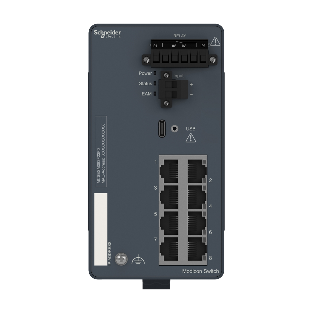 Mayer-DDS-network switch, Modicon Networking, managed, 8 ports for copper-2