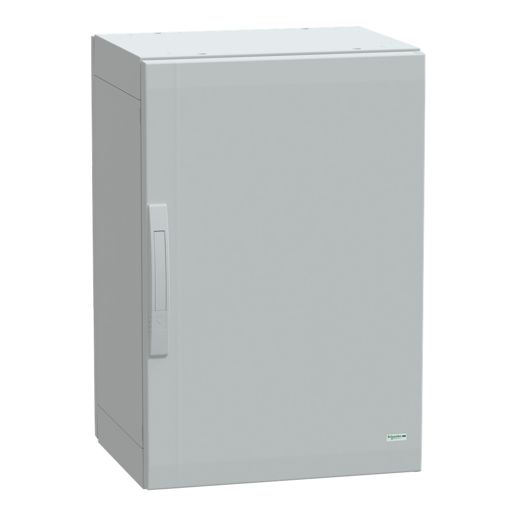 NSYPLA754G – Floor standing polyester enclosure, Thalassa PLA, plain door, completely sealed, 750x500x420mm, IP65, IK10