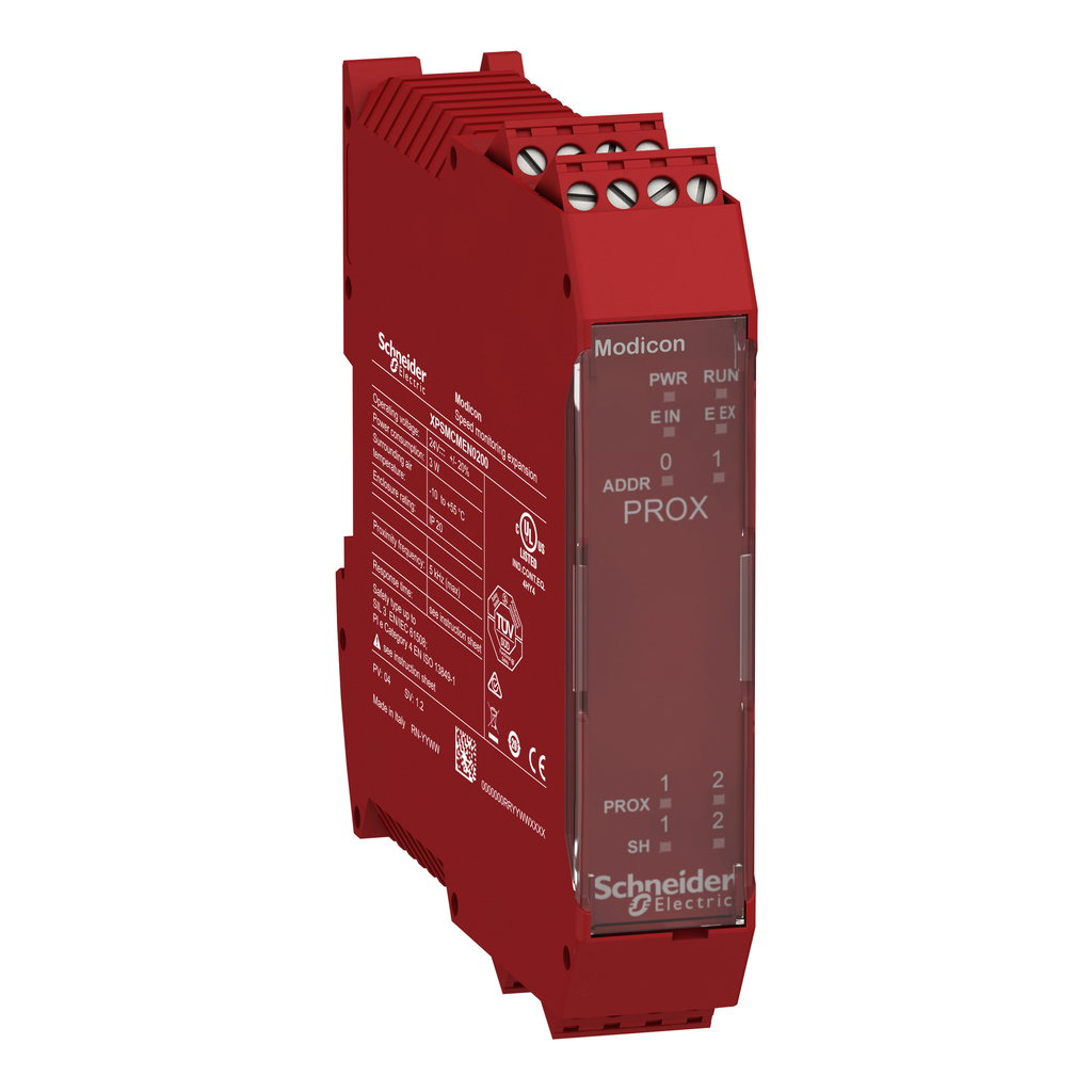XPSMCMEN0200 – expansion module, Modicon MCM, speed monitoring, 2 proximity sensor, screw
