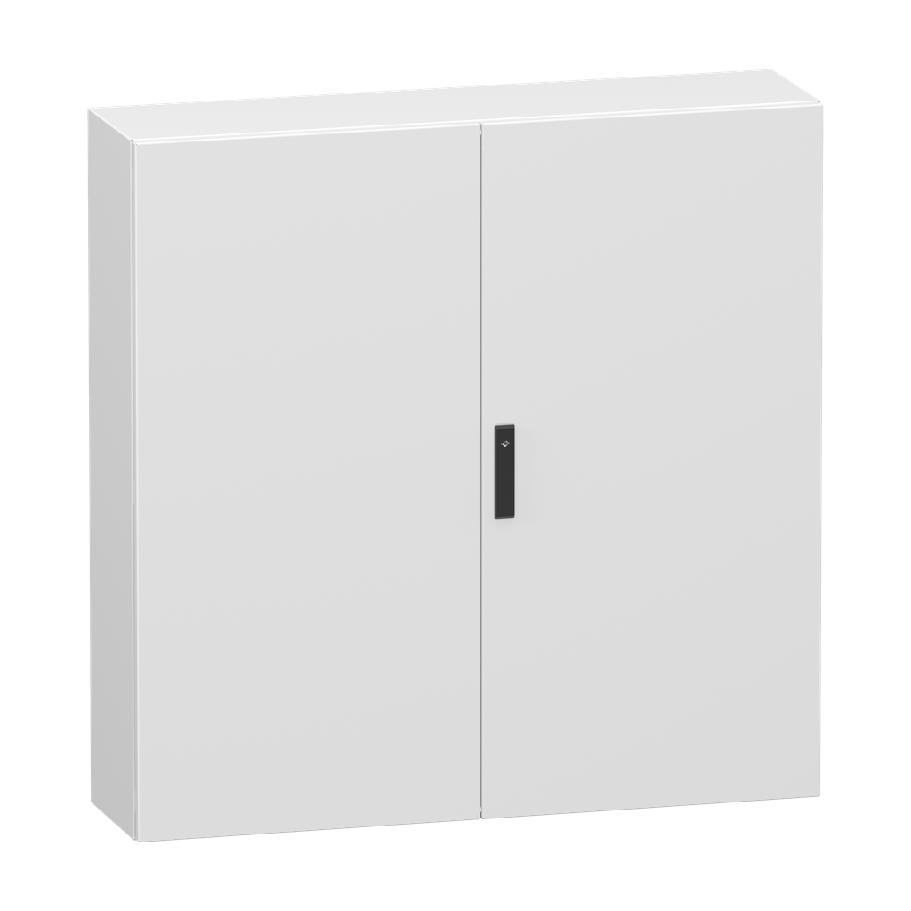 NSYCRN1212300D – Double plain steel door, PanelSeT CRN, without mounting plate, 1200x1200x300mm, IP55, IK10, RAL7035