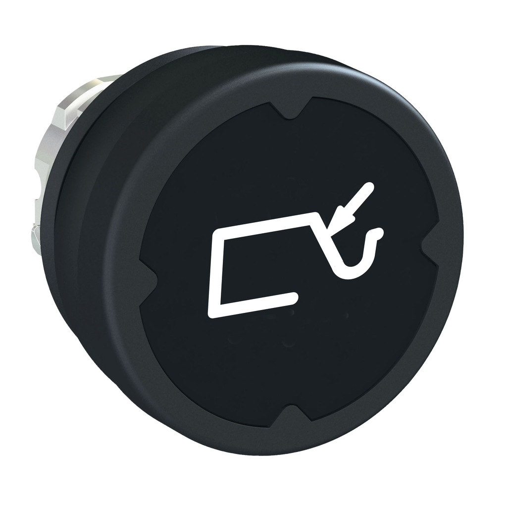 ZB4BC28010 – Head for push button, Harmony XB4, push button harsh environment, black, with marking type H010