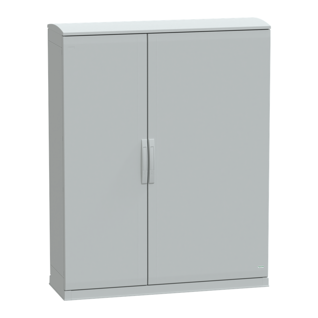 NSYPLAZT15124G – Floor standing polyester enclosure, Thalassa PLA, open bottom, ventilated canopy, 1500x1250x420mm, IP44, IK10