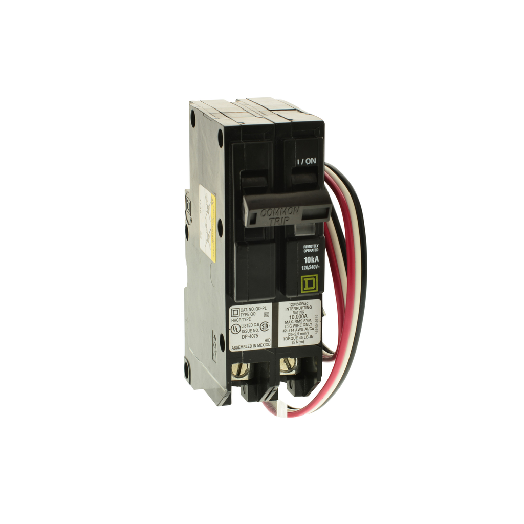 QO230PL – Mini circuit breaker, QO, 30A, 2 pole, 120/240VAC, 10kA, plug in, Powerlink