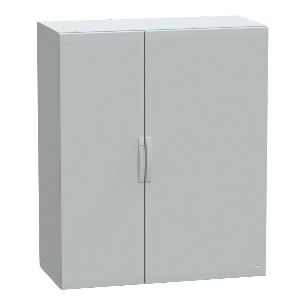 NSYPLA15126G – Floor standing polyester enclosure, Thalassa PLA, plain door, completely sealed, 1500x1250x620mm, IP65, IK10