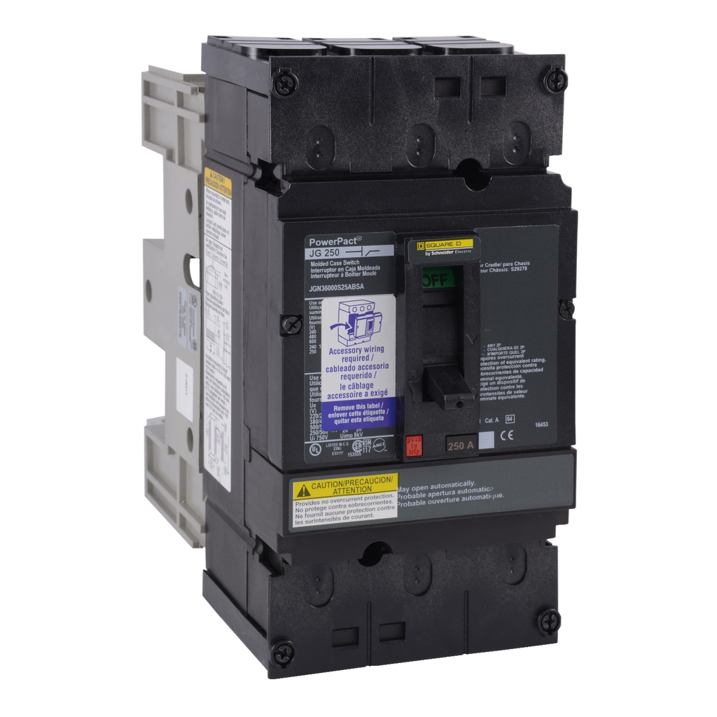 Mayer-DDS-Automatic switch, PowerPacT J, 250A, 3 pole, 600VAC, 18kA, plug in, magnetic-1