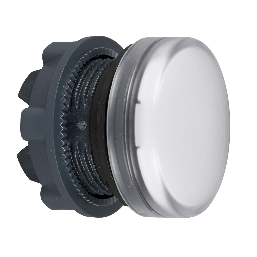 ZB5AV01 – Head for pilot light, Harmony XB5, metal, white, 22mm, plain lens for BA9s bulb