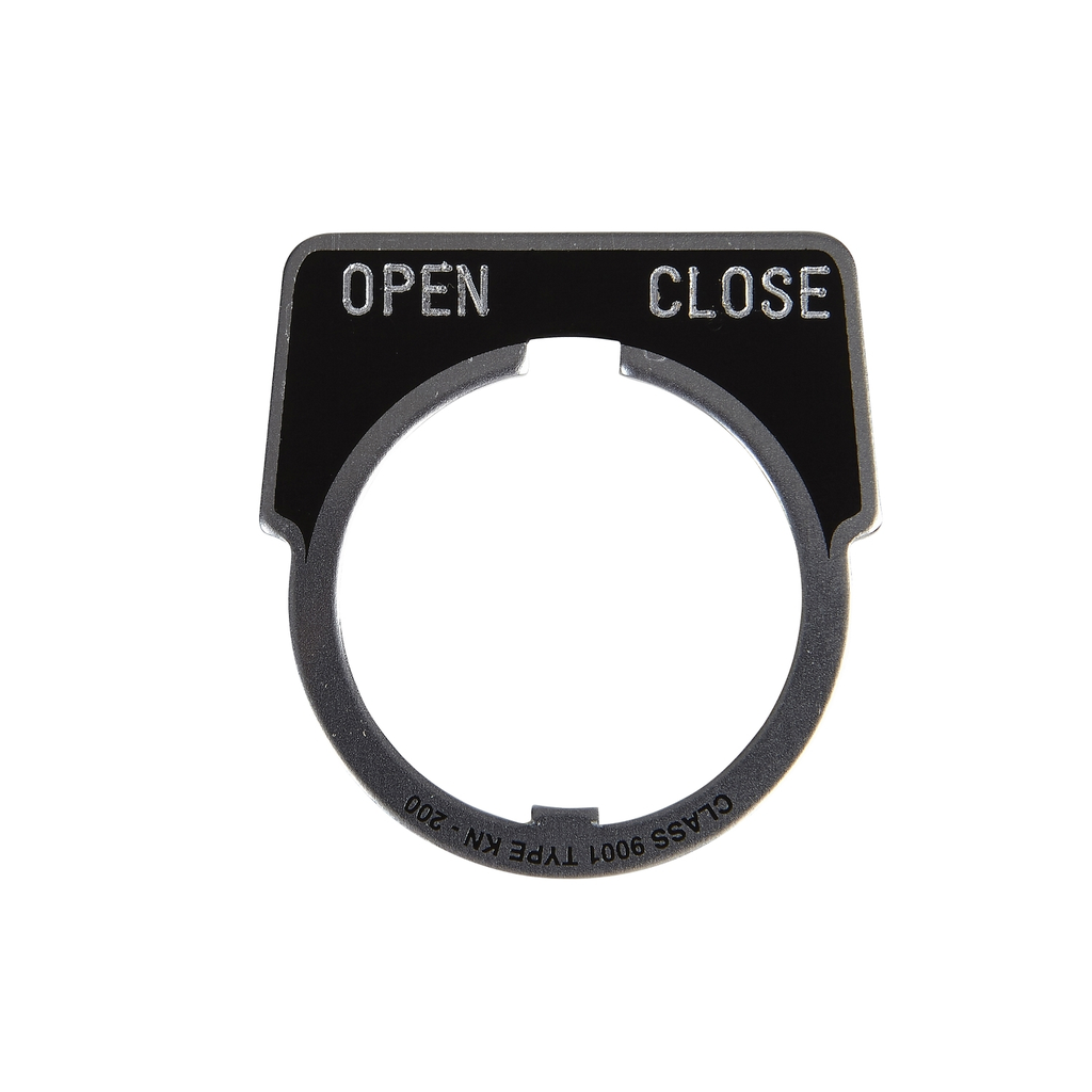 Mayer-DDS-Legend, Harmony 9001K, Harmony 9001SK, 30mm, aluminium, black with silver letters, 40x43mm, marking OPEN-CLOSE-1