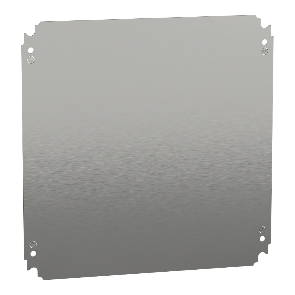 NSYMM44 – Plain mounting plate H400xW400mm made of galvanised sheet steel