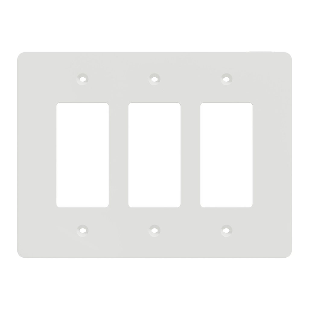 Mayer-DDS-Cover frame, X Series, 3 gangs, screw fixed, mid sized plus, white, matte finish-2