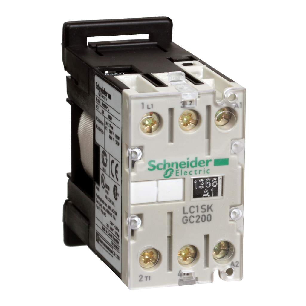 LC1SKGC200E7 – Mini contactor, TeSys SK, 2P(2NO), AC-3, 690V 5A, 48V AC coil