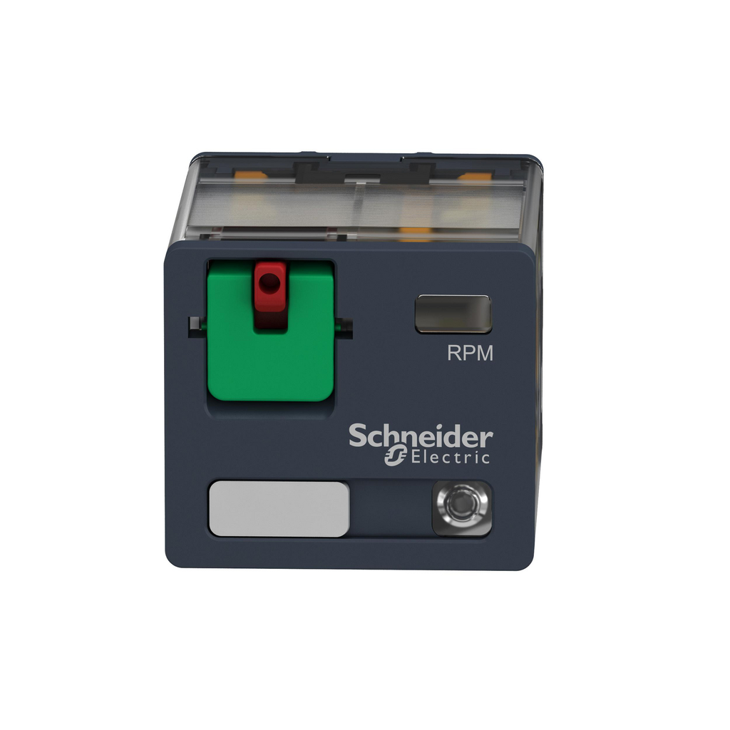 Mayer-DDS-plug-in relay, Harmony electromechanical relays, 15A, 3CO, with LED, lockable test button, 120V AC-2