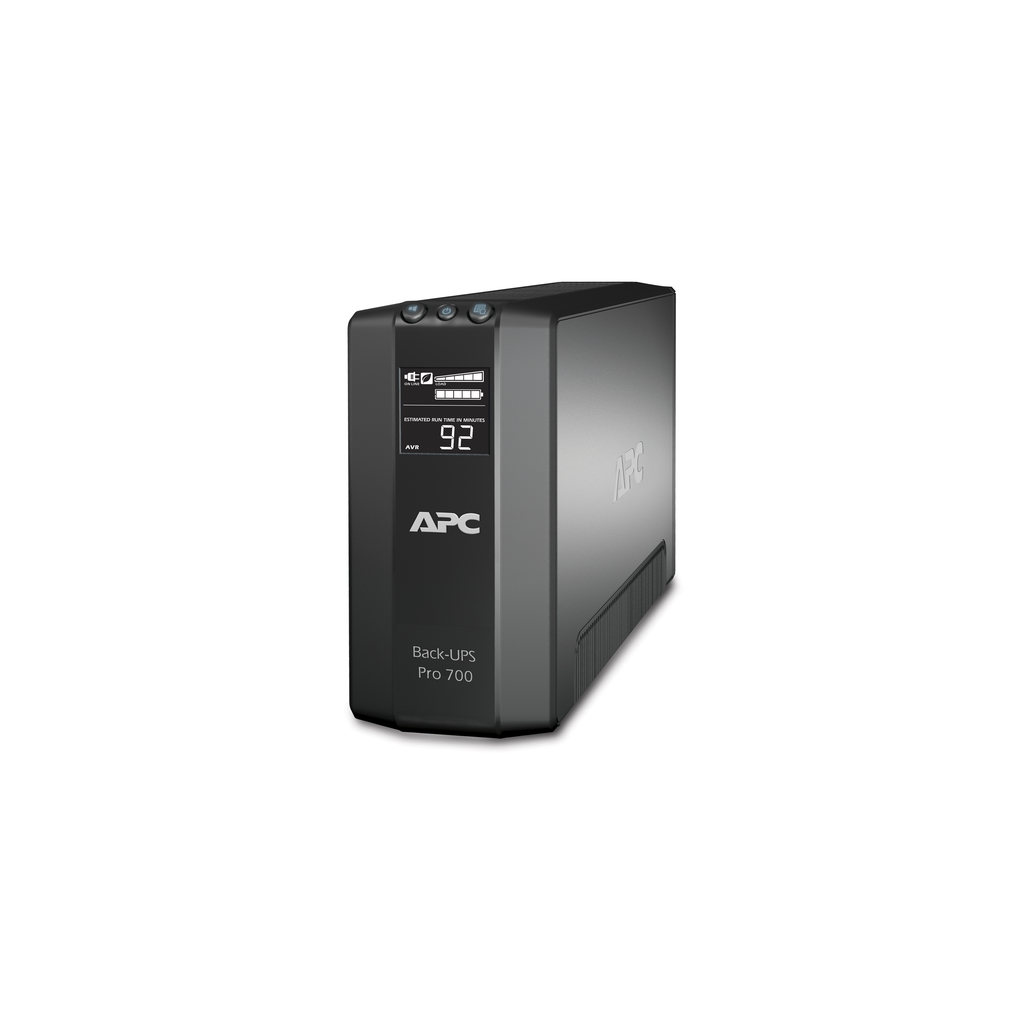 BR700G – APC Back-UPS Pro, 700VA/420W, Tower, 120V, 6x NEMA 5-15R outlets, AVR, LCD, User Replaceable Battery