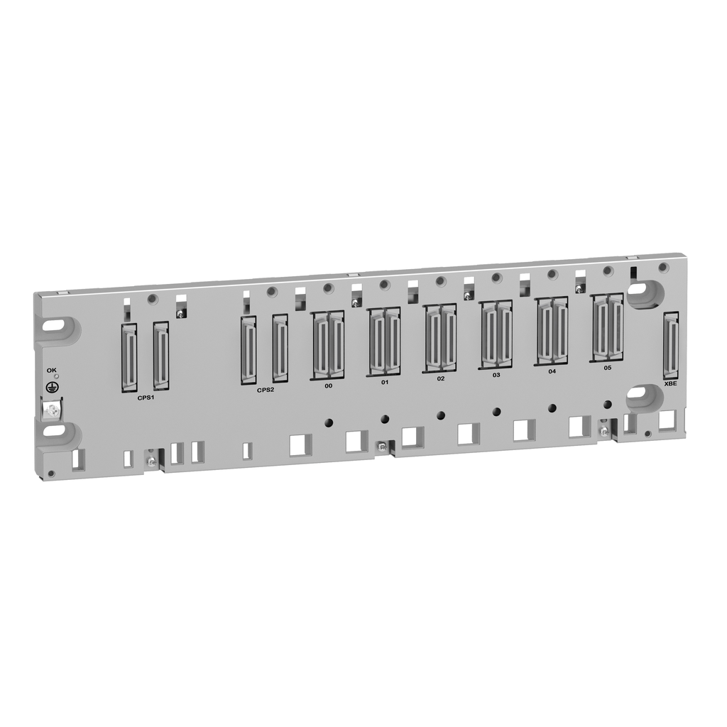 BMEXBP0602 – backplane rack, Modicon X80, 6 slots, redundant Ethernet backplane