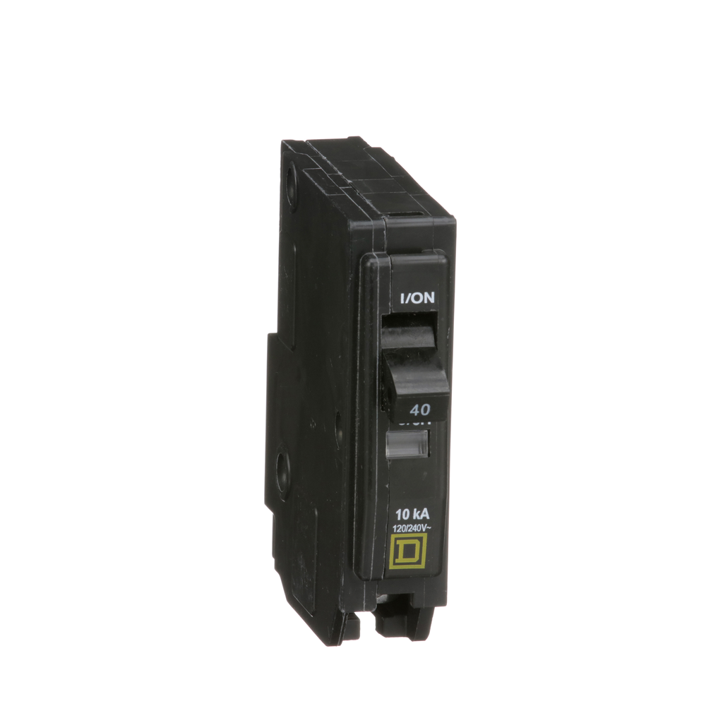 QO140 – Mini circuit breaker, QO, 40A, 1 pole, 120/240VAC, 10kA, plug in