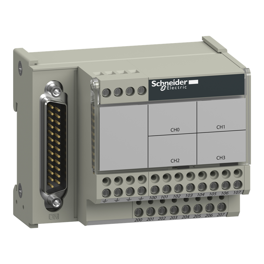 ABE7CPA412 – connection sub-base ABE7 – for distribution of 4 thermocouples