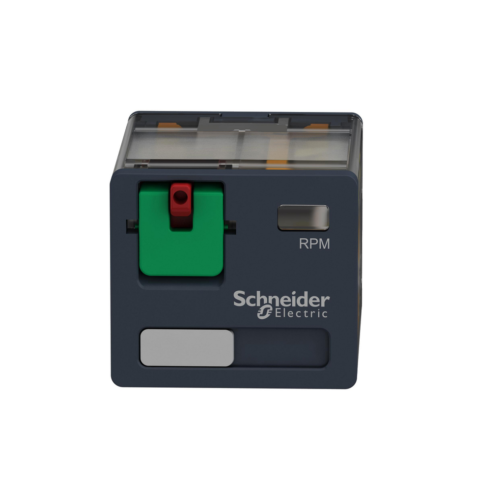 Mayer-DDS-plug-in relay, Harmony electromechanical relays, 15A, 3CO, lockable test button, 120V AC-2