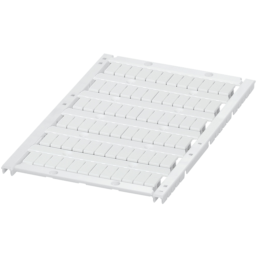 NSYTRABPV5 – Marking card, Linergy TR, with 6 strips, 5mm, unprinted, 72 characters, white, Set of 10