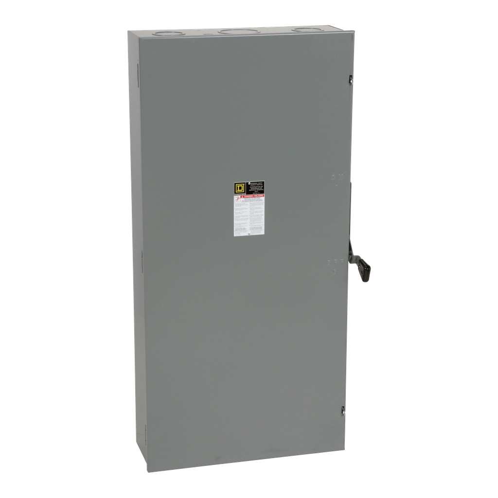 DU326 – Safety switch, general duty, non fusible, 600A, 3 pole, 3 wire, 150hp, 240VAC, NEMA 1