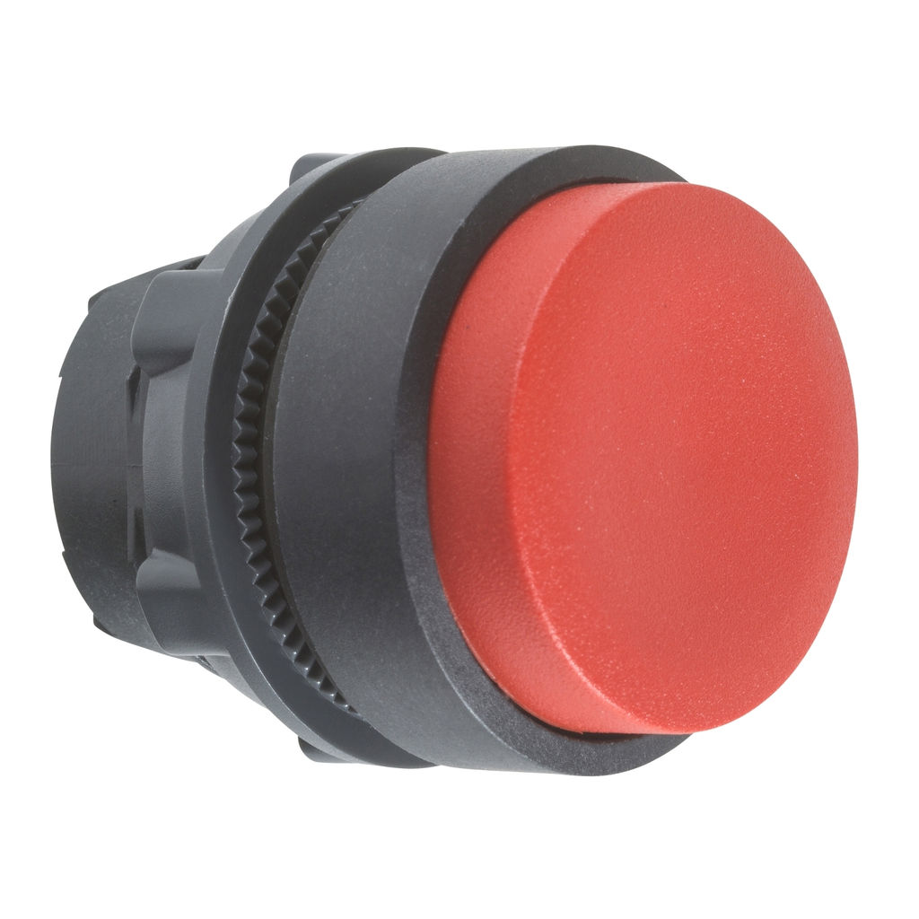 Mayer-DDS-Head for non illuminated push button, Harmony XB5, XB4, red projecting pushbutton Ø22 mm unmarked-1