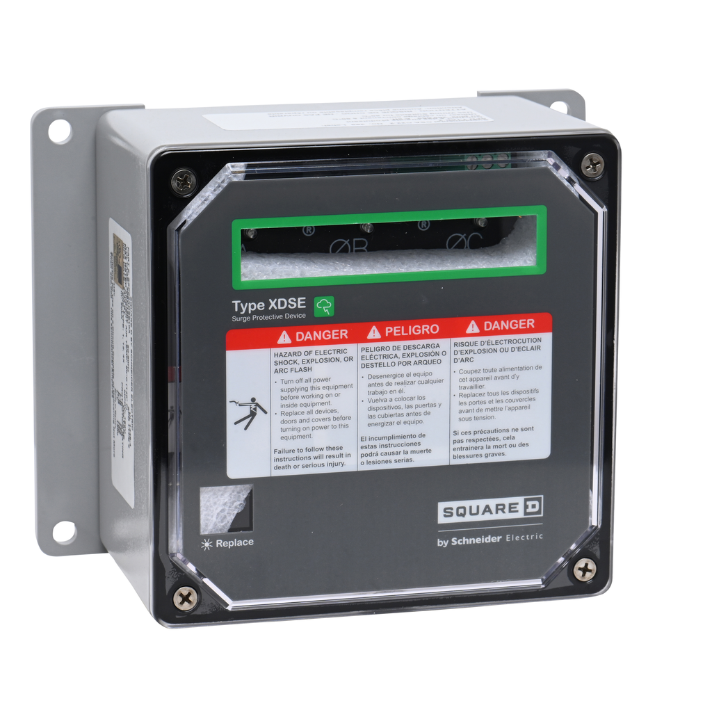 SSP02XDSE10A – Surge protection device, XDSE, 100kA, 208Y/120 VAC, 3 phase, 4 wire, SPD type 2