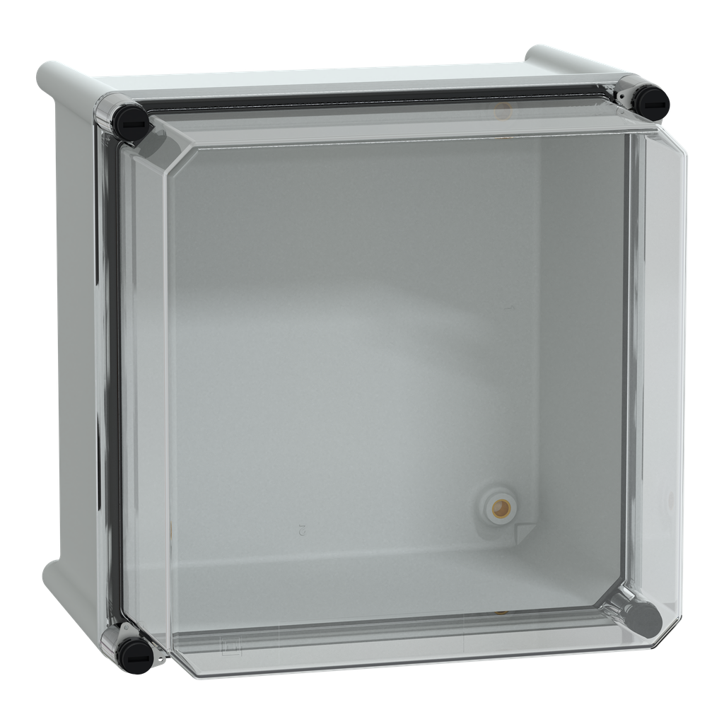 NSYPLS2727AG – PLS box, polyester rear, transparent PC cover IP66 27x27x23cm