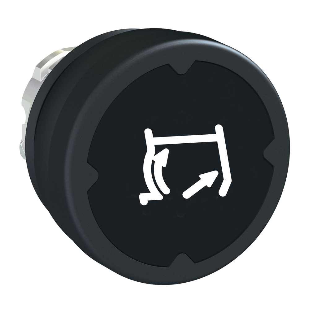 ZB4BC28012RA – Head for push button, Harmony XB4, pushbutton harsh environment, black, with marking legend rotated 90°