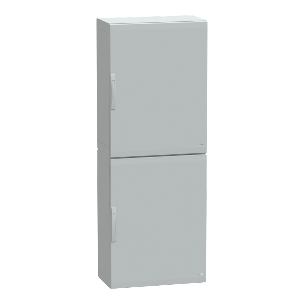 NSYPLA2074G – Floor standing polyester enclosure, Thalassa PLA, plain door, completely sealed, 2000x750x420mm, IP65, IK10