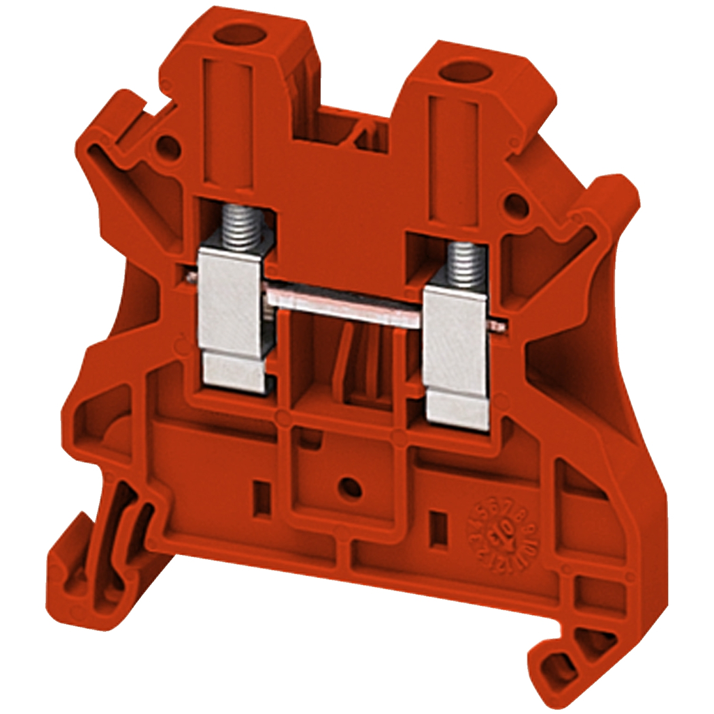 Mayer-DDS-Terminal Blocks, Linergy, feed through, 30A, 600V, screw termination, 2 points, 26AWG to 10AWG, red-1
