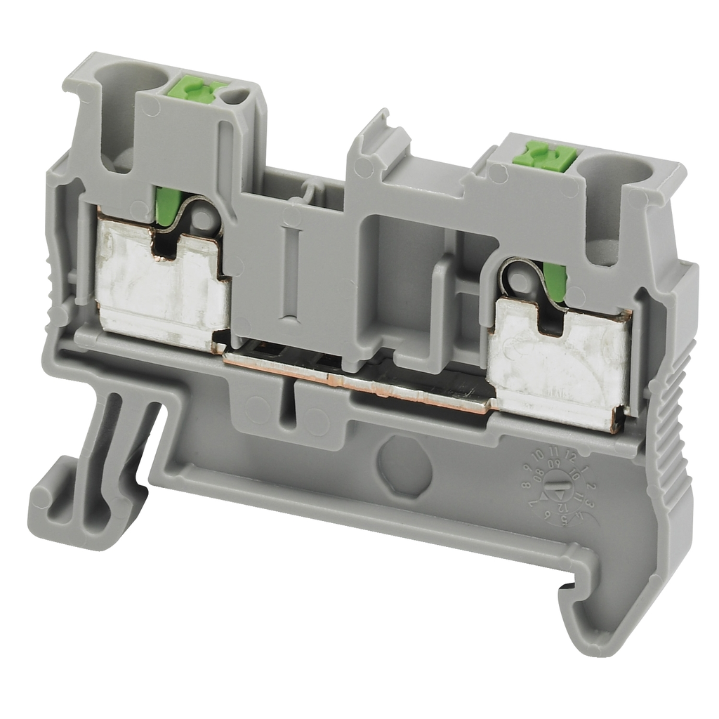 Mayer-DDS-Terminal block, Linergy TR, push-in type, feed through, 2 points, 2.5mm², grey, set of 50-1