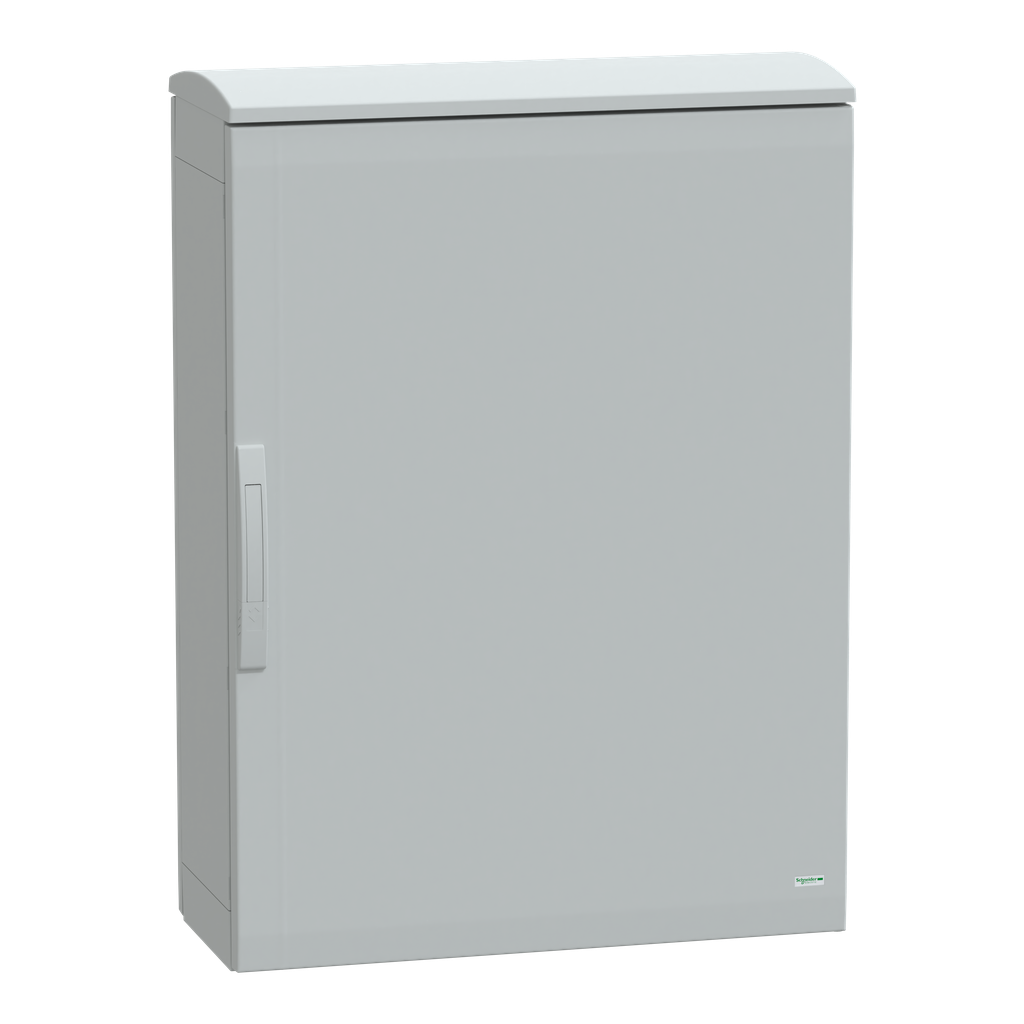 NSYPLAT1073G – Floor standing polyester enclosure, Thalassa PLA, plain door, ventilated canopy, 1000x750x320mm, IP44, IK10