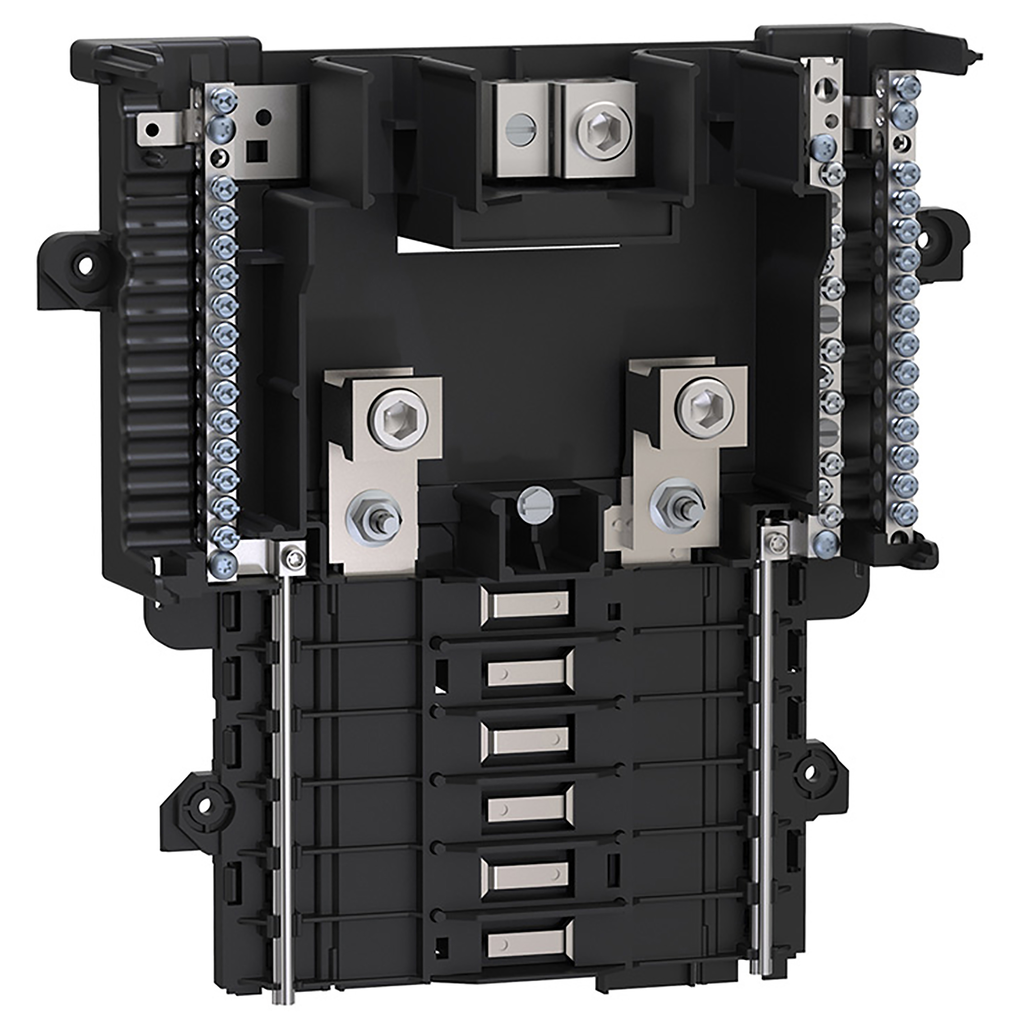 QON112L200PI – Load center interior, QO, mounting base, 1 phase, 12 spaces, 200A main lugs, PoN, OEM, neutral busbar