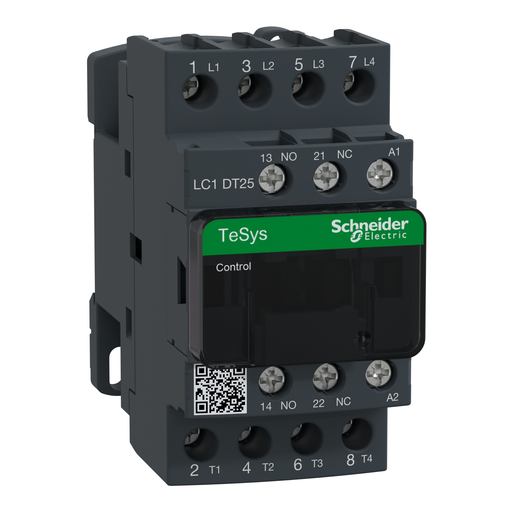 Product image for Square D LC1DT25F7 600 VAC 25 Amp 4-Pole 1NO 1NC Screw Terminal Full Voltage Non-Reversing IEC Contactor