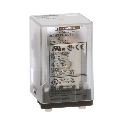 Product image for SQD 8501KUDR12V51 Plug in relay, Ty