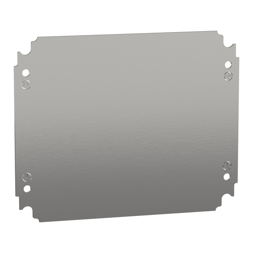 Product image for Square D NSYMM3025 7.9 Inch x 9.8 Inch Plain Galvanized Steel Mounting Plate