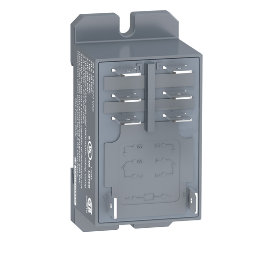 Product image for Square D RPF2BJD 12 VDC 30 Amp 2NO 2NC Din Rail/Panel Mount Plug-In Relay