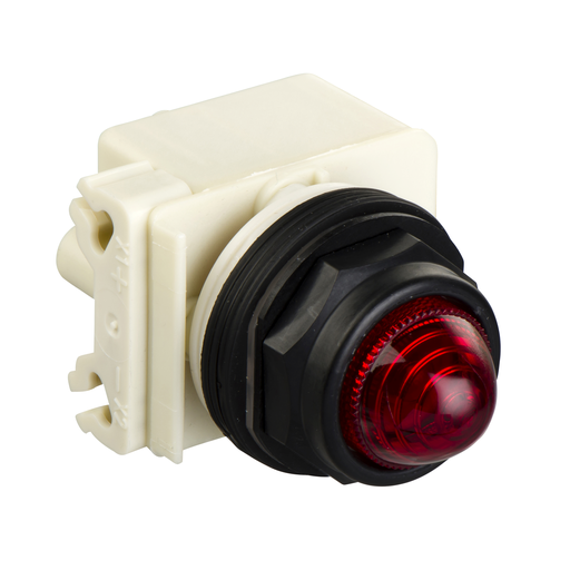 Product image for Square D 9001SKP7R9 30 mm 220/240 Volt Red Lens Plastic Bezel Incandescent Standard Octagonal Pilot Light