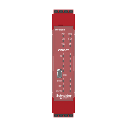 Mayer-DDS-Safety controller, Modicon MCM, 8 inputs 2 outputs, monitors expansion modules, spring-2