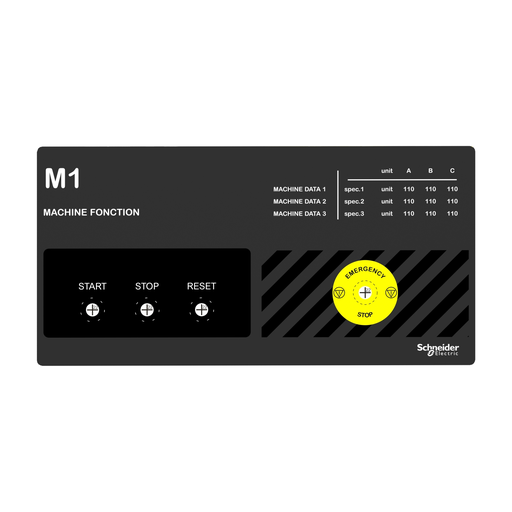 Mayer-DDS-Legend panel 400x200mm template 1, Harmony XB5-2