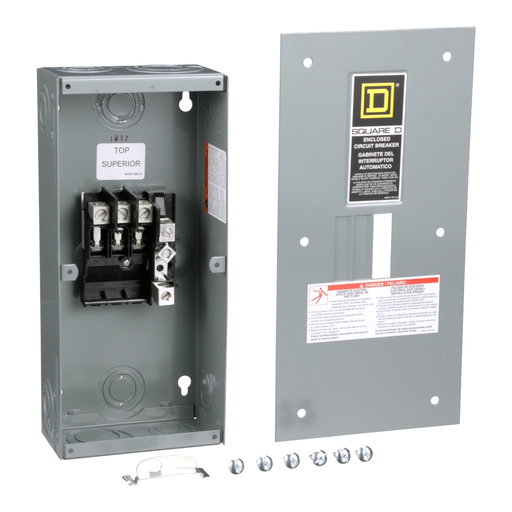 Product image for Square D QO3100BNF 100 Amp 5.88 x 3.38 x 13.12 Inch Steel NEMA 1 Flush Mount Circuit Breaker Enclosure