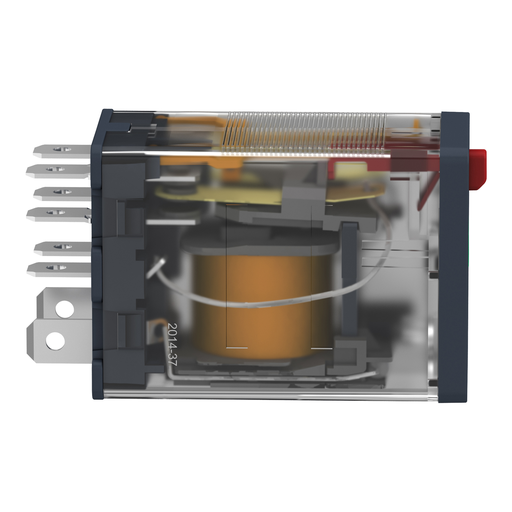 Mayer-DDS-plug-in relay, Harmony electromechanical relays, 15A, 2CO, with LED, lockable test button, 230V AC-3