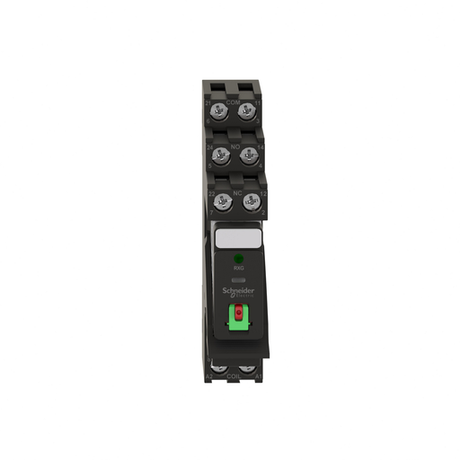 Mayer-DDS-interface plug in relay, Harmony Electromechanical Relays, pre assembled, 5A, 2CO, with LED, lockable test but to n, 24V AC-2